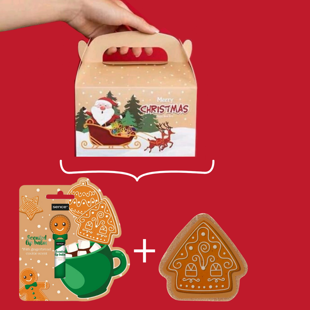 Coffret Casa de Gengibre - Batom Hidratante e Bomba de Banho