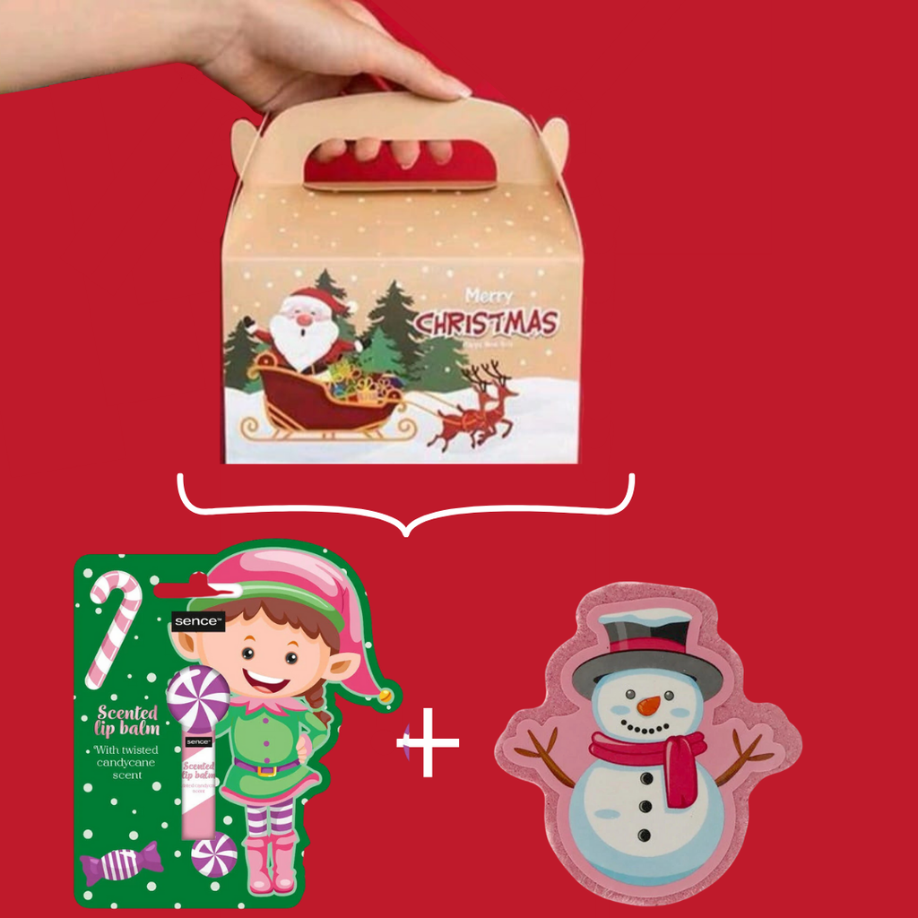 Coffret Boneco de Neve - Batom Hidratante e Bomba de Banho